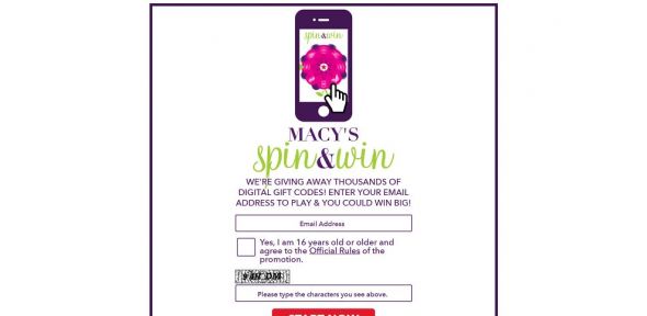 Macy’s Spin & Win Instant Win Game Macy’s Spin & Win Instant Win Game