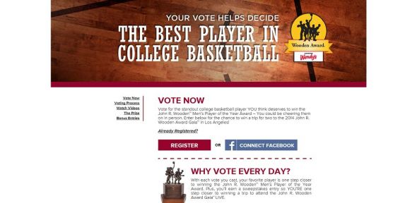 woodenawardvote.com – Voice of the Fan Wooden Award Sweepstakes woodenawardvote.com – Voice of the Fan Wooden Award Sweepstakes