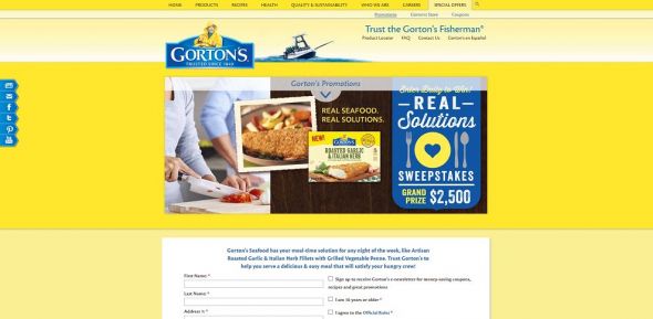 Gorton’s Real Solutions Sweepstakes Gorton’s Real Solutions Sweepstakes