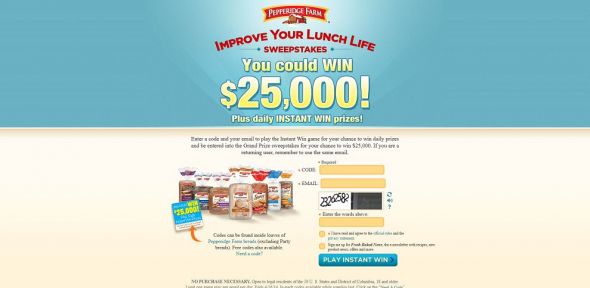 improveyourlunchlife.com – Pepperidge Farm Improve Your Lunch Life Instant Win Game & Grand Prize Sweepstakes improveyourlunchlife.com – Pepperidge Farm Improve Your Lunch Life Instant Win Game & Grand Prize Sweepstakes
