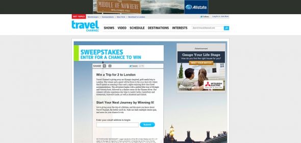 Travel Channel August 2012 Sweepstakes Travel Channel August 2012 Sweepstakes