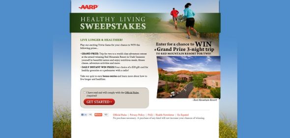 AARP Healthy Living Sweepstakes AARP Healthy Living Sweepstakes