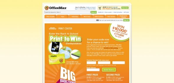 officemax.com/printtowin – OfficeMax ImPress Print Center Back To School Sweepstakes officemax.com/printtowin – OfficeMax ImPress Print Center Back To School Sweepstakes
