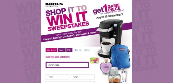 kohls.com/shopittowinit – Kohl’s Shop It to Win It Instant Win Game & Sweepstakes kohls.com/shopittowinit – Kohl’s Shop It to Win It Instant Win Game & Sweepstakes