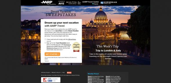 AARP Dream Vacation Sweepstakes AARP Dream Vacation Sweepstakes