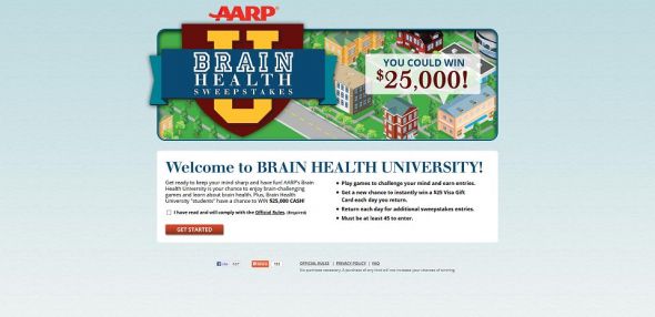 AARP Brain Health University Sweepstakes AARP Brain Health University Sweepstakes