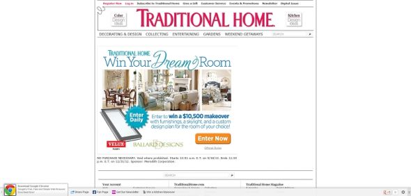 Traditional Home Dream Room Sweepstakes Traditional Home Dream Room Sweepstakes