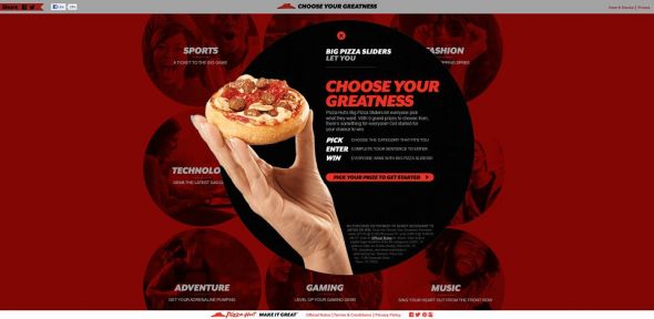 Pizza Hut Choose Your Greatness Promotion Pizza Hut Choose Your Greatness Promotion