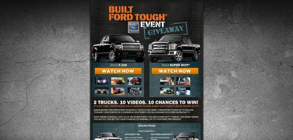 2012 Built Ford Tough Giveaway 2012 Built Ford Tough Giveaway