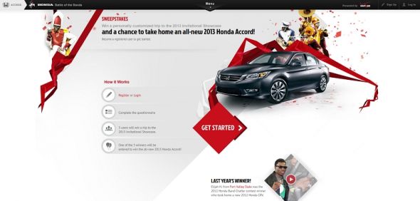 2013 Honda Battle of the Bands Sweepstakes 2013 Honda Battle of the Bands Sweepstakes