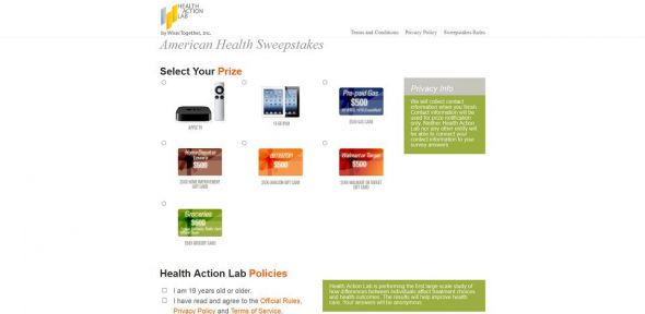 Health Action Lab Survey Sweepstakes Health Action Lab Survey Sweepstakes