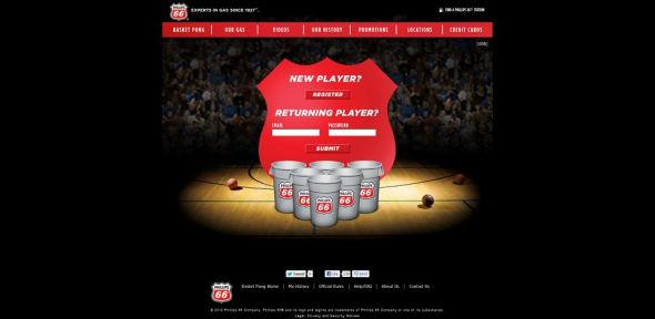 Phillips 66 Basket Pong and KickBack Points Program Promotion Phillips 66 Basket Pong and KickBack Points Program Promotion
