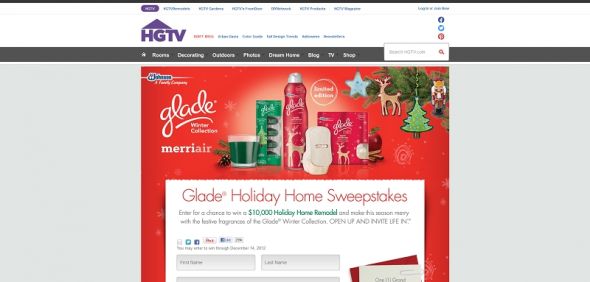 HGTV Holiday Home Sweepstakes HGTV Holiday Home Sweepstakes