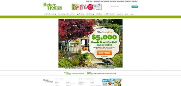 Better Homes and Gardens Find a Pro Sweepstakes Better Homes and Gardens Find a Pro Sweepstakes