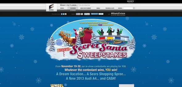 Wheel of Fortune Sears Secret Santa SPIN ID Sweepstakes Wheel of Fortune Sears Secret Santa SPIN ID Sweepstakes