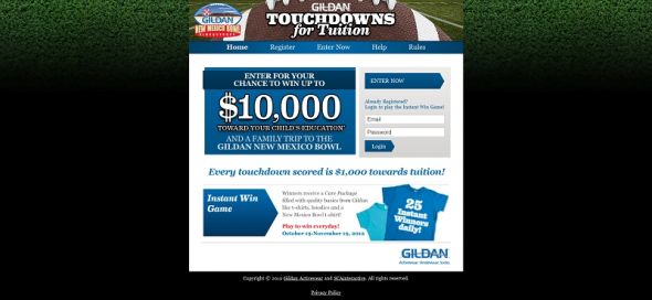 Gildan New Mexico Bowl Touchdowns For Tuition Promotion Gildan New Mexico Bowl Touchdowns For Tuition Promotion