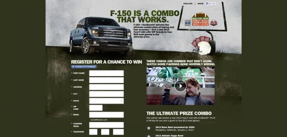 Ford F-150 BCS Ultimate Combo Promotion Ford F-150 BCS Ultimate Combo Promotion