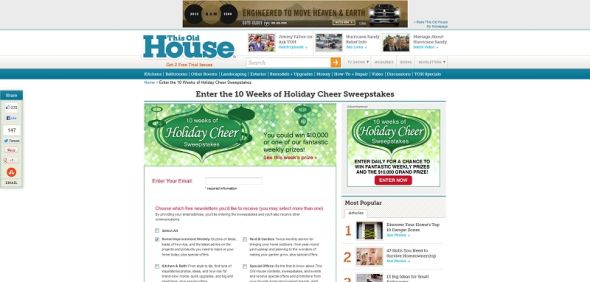 10 Weeks of Holiday Cheer Sweepstakes 10 Weeks of Holiday Cheer Sweepstakes