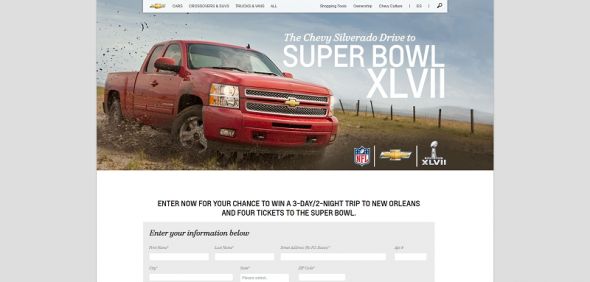 www.chevrolet.com/superbowl – Silverado Drive to the Super Bowl Sweepstakes www.chevrolet.com/superbowl – Silverado Drive to the Super Bowl Sweepstakes