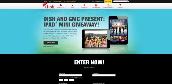 DISH and GMC iPad Sweepstakes DISH and GMC iPad Sweepstakes