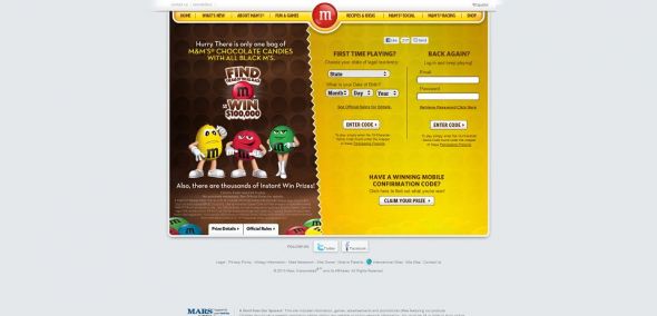 Find The Black M’s Instant Win Game Find The Black M’s Instant Win Game