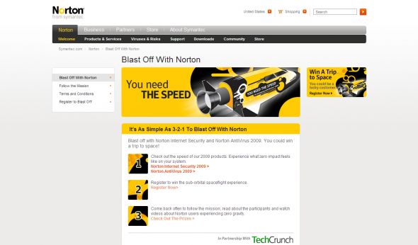 Blast Off with Norton Sweepstakes