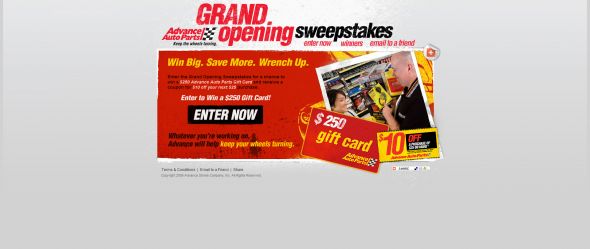 Advance Auto Parts Grand Opening Sweepstakes