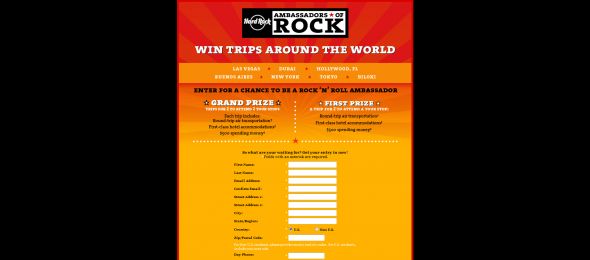 Ambassadors of Rock Sweepstakes