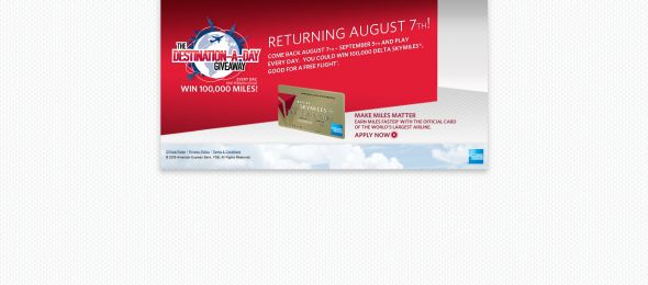 American Express Delta SkyMiles Destination-A-Day Giveaway