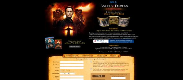 Angels and Demons Sweepstakes