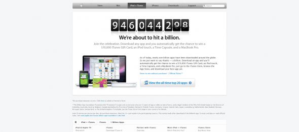 Apple Billion App Countdown Promotion