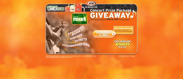 A&W Limeade Summer Concert Giveaway
