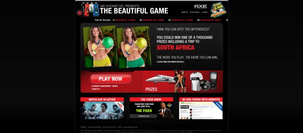 AXE The Beautiful Game Photo Hunt Game & Sweepstakes