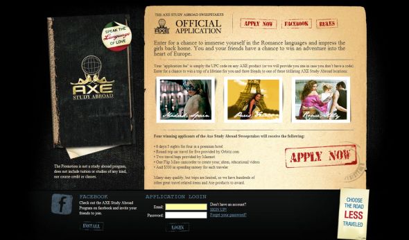 AXE Study Abroad Sweepstakes and Contest