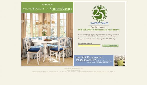 Ballard 25th Anniversary Sweepstakes
