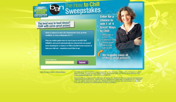 The Ban How I Chill Instant Win and Sweepstakes