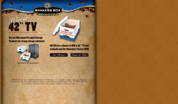 Bankers Box Chocolate Sweepstakes