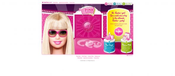 Barbie Pink Ticket Party Instant Win Game
