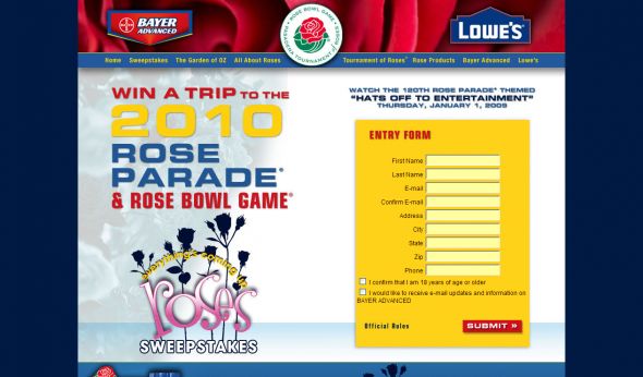 Bayer Advanced Everything’s Coming Up Roses Sweepstakes