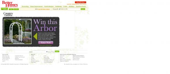 Country Gardens Arbor Sweepstakes