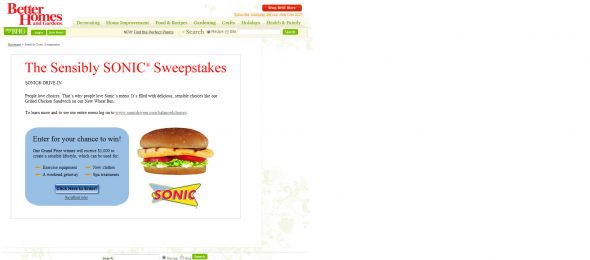 Sensibly Sonic Sweepstakes