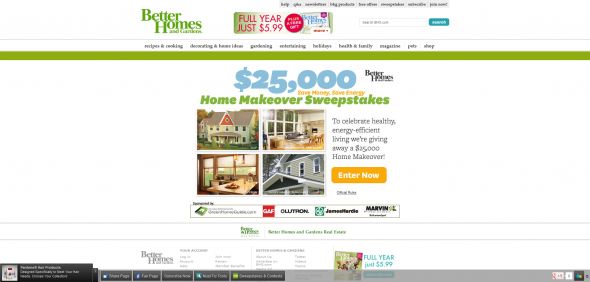Better Homes and Gardens Save Money, Save Energy Green Home Makeover Sweepstakes Better Homes and Gardens Save Money, Save Energy Green Home Makeover Sweepstakes