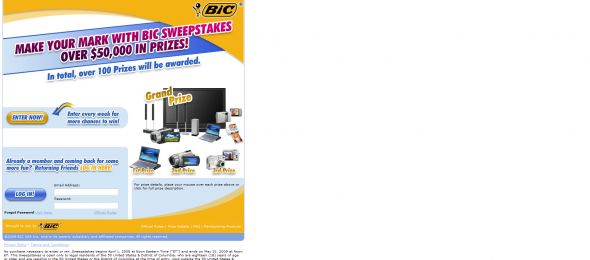 Bic Make Your Mark With Bic Sweepstakes