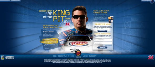 Burger King Be King of the Pit Game