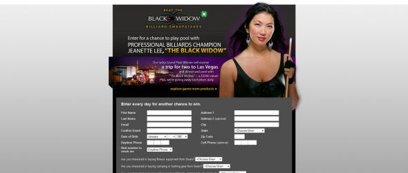 Jeannette Lee Black Widow in Las Vegas Sweepstakes