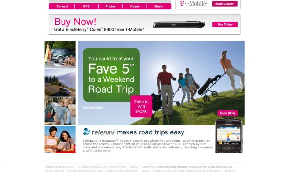BlackBerry Curve 8900 Treat Your Fave 5 Contest