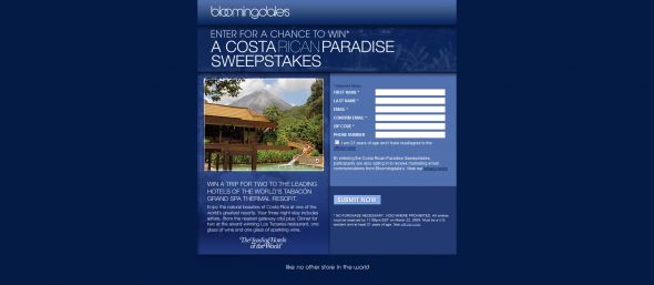 Bloomingdale Hot March 2009 The Leading Hotels Of The World Costa Rica Sweepstakes
