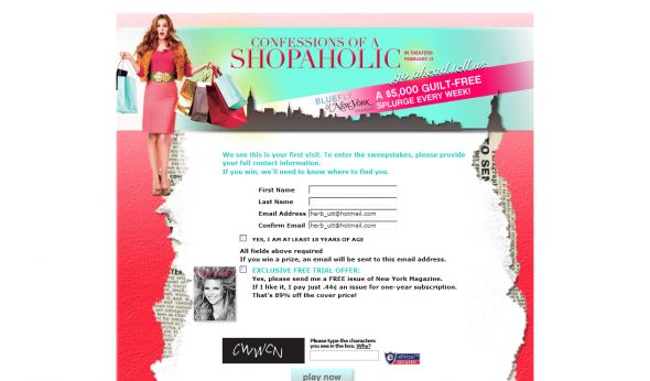 Bluefly Shopaholic Poll & Sweepstakes