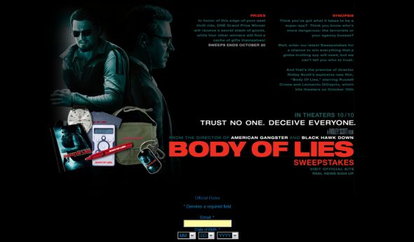 Body Of Lies Sweepstakes