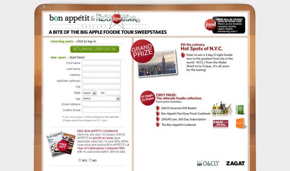 A Bite of the Big Apple Foodie Tour Sweepstakes